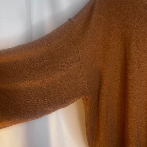 Wishlist Rusty Orange Vneck Button Detail Boxy Oversized Slouchy Sweater Sz M/L - Picture 7 of 11